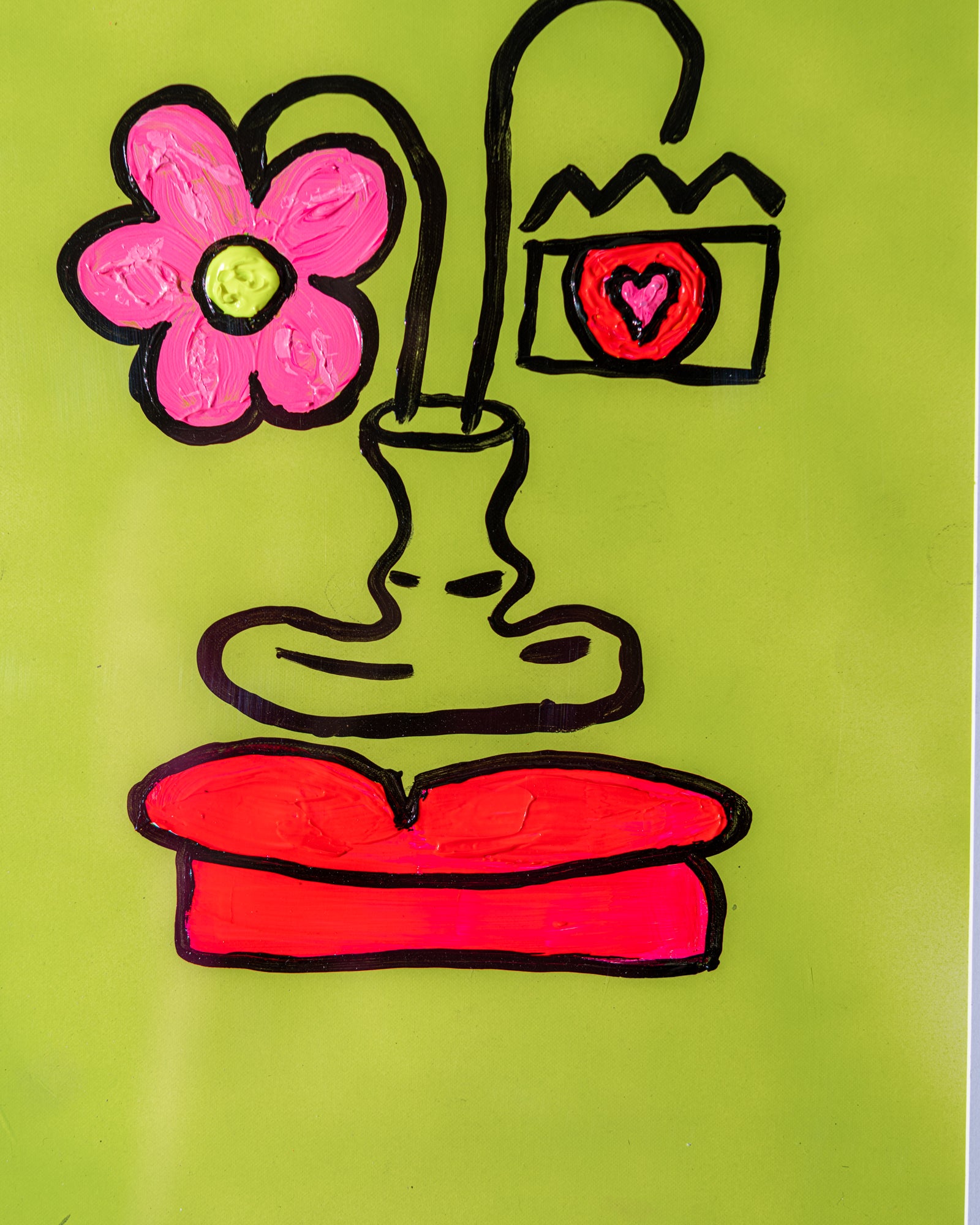 Green Face / Flower Pot