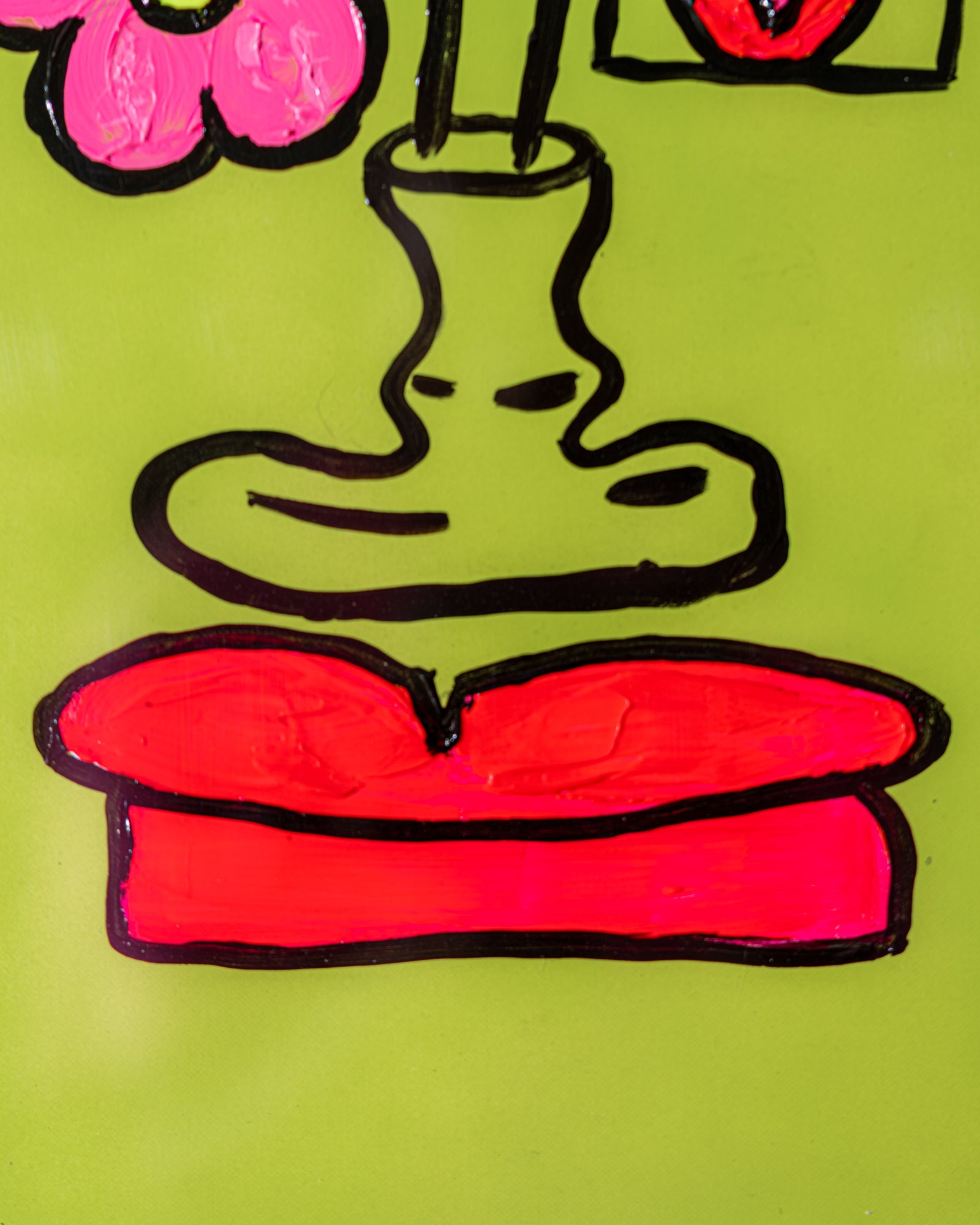 Green Face / Flower Pot