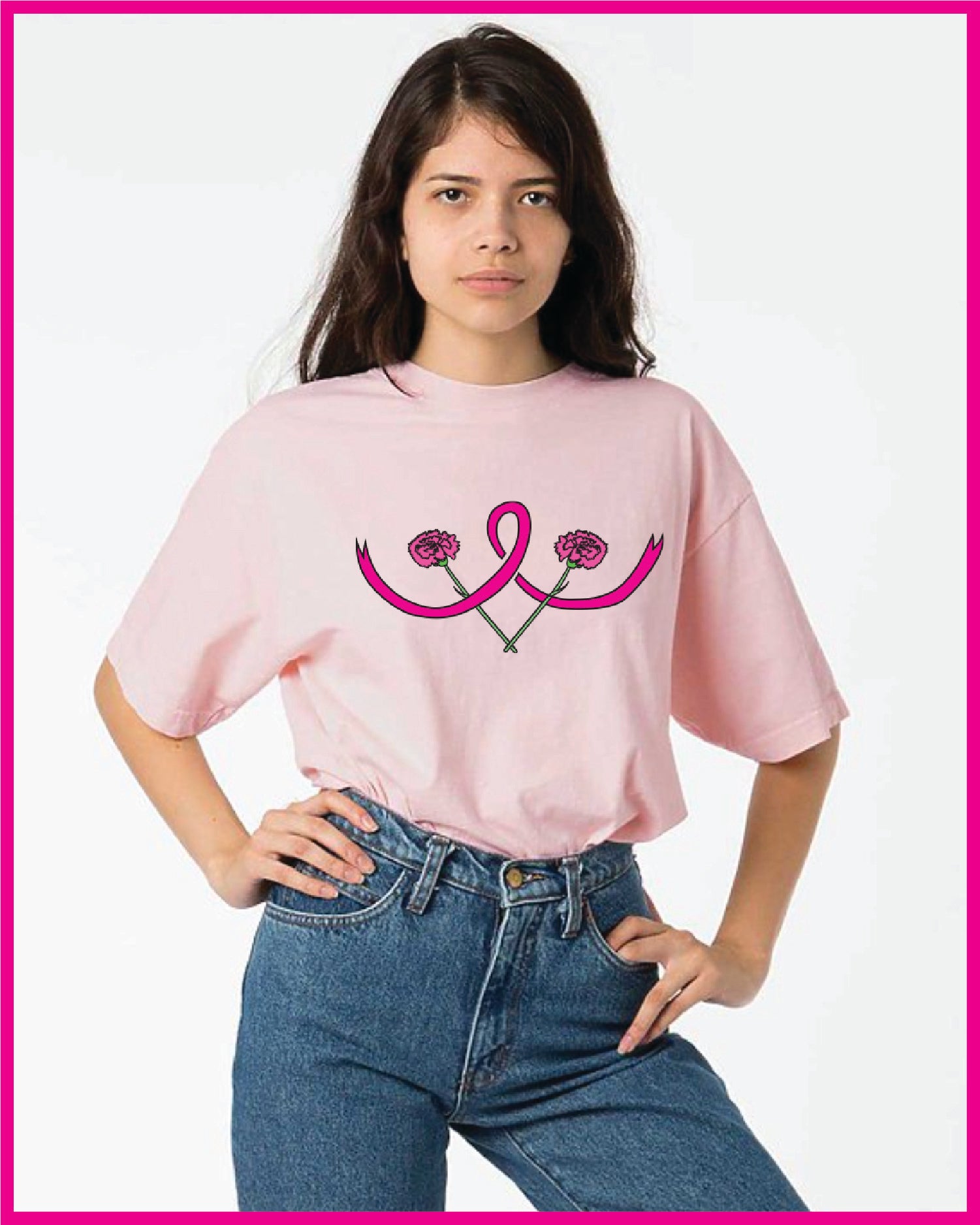 Pink Carnation "Hope" Awareness Shirt Myüze X Chappe